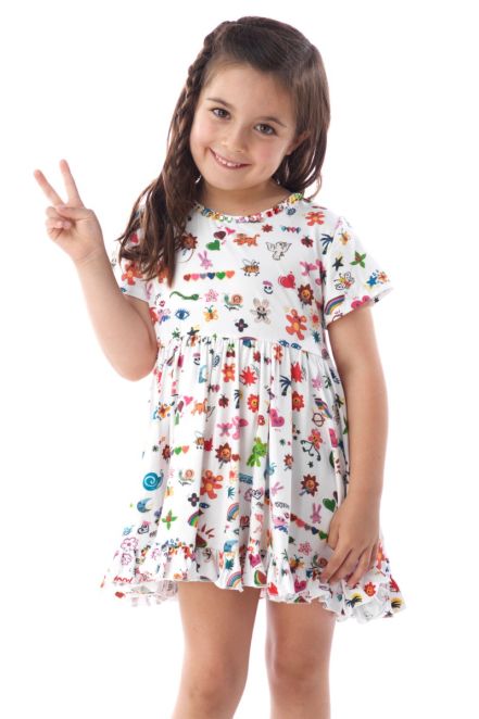 EOS DOODLE PRINT DRESS
