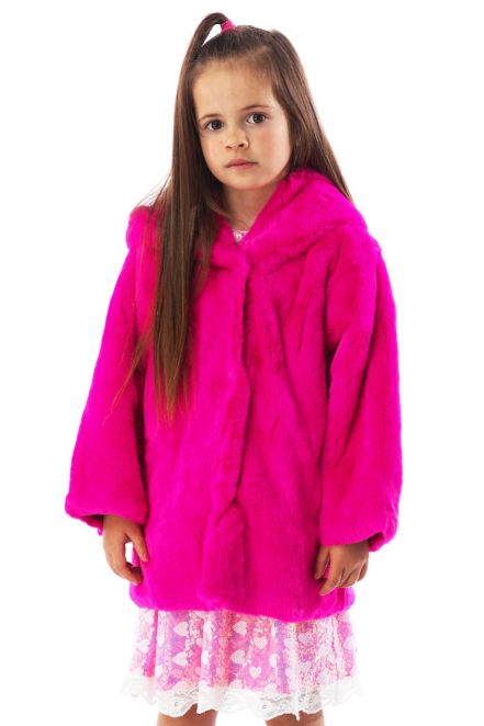 IBU FAUX FUR HOODED JACKET