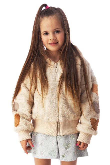 KEMANA FAUX FUR ZIP-UP JACKET