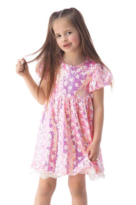 MUDAH HEART SEQUIN DRESS