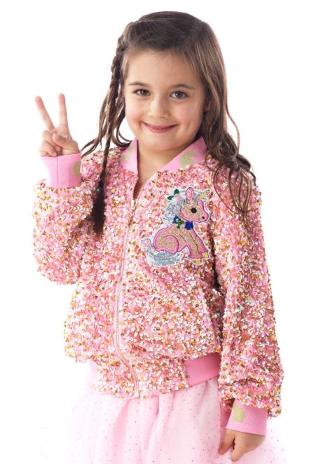 SEREN CONFETTI SEQUIN BOMBER JACKET