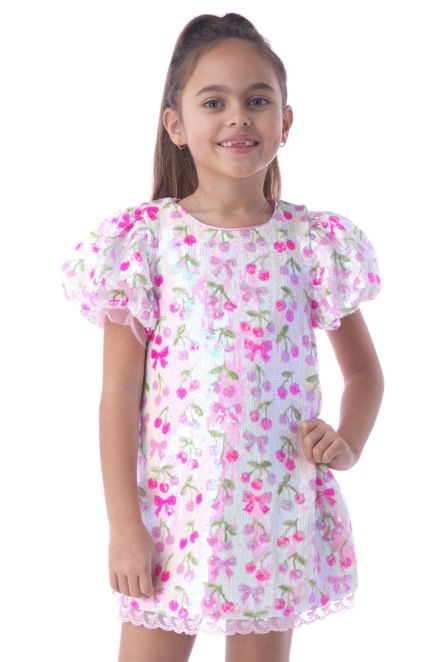 VIOLET CHERRY SEQUIN DRESS